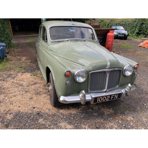 272 - Rover P4. Runs and drives well, some history, 60,000 miles, last MOT 2016. Transferable reg. 1002 FN