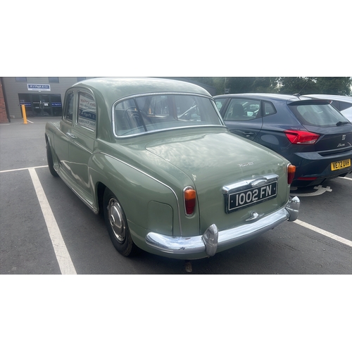 272 - Rover P4. Runs and drives well, some history, 60,000 miles, last MOT 2016. Transferable reg. 1002 FN