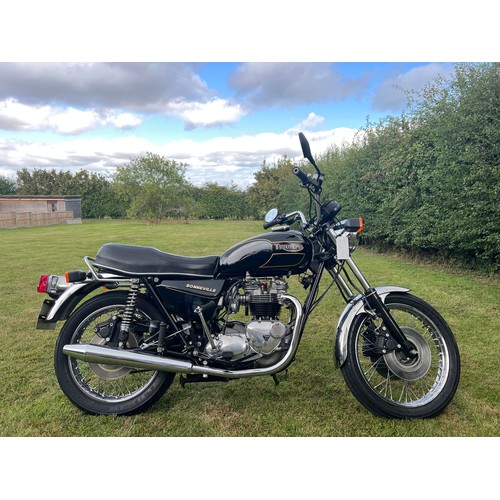 847 - Harris Triumph T140 motorcycle. 1987. 750cc.
Frame No-GN000690
Engine No-000690
Part of a private co... 