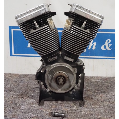 Indian V-twin motorcycle engine. No engine number.