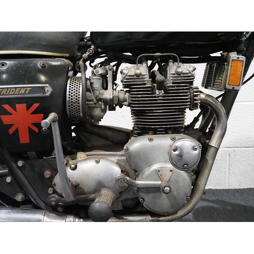 809 - Triumph Trident T150V motorcycle. 741cc.
Frame No. T150V JK44225
Engine No. T150V JK44225
Canadian i... 