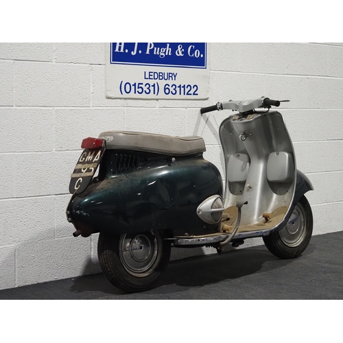 813 - BSA Sunbeam Twin scooter. c1960s. 250cc
Engine No. W14076
Engine turns over. American import 
No doc... 