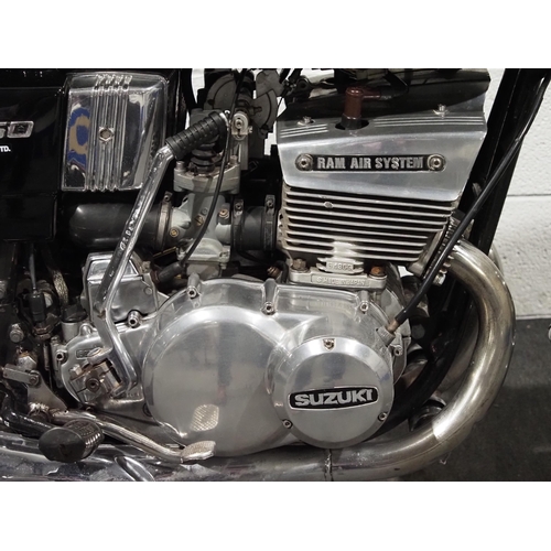 827 - Suzuki GT550 motorcycle. 1976. 544cc.
Frame No. 43210
Engine No. 45298
Out of private collection, re... 