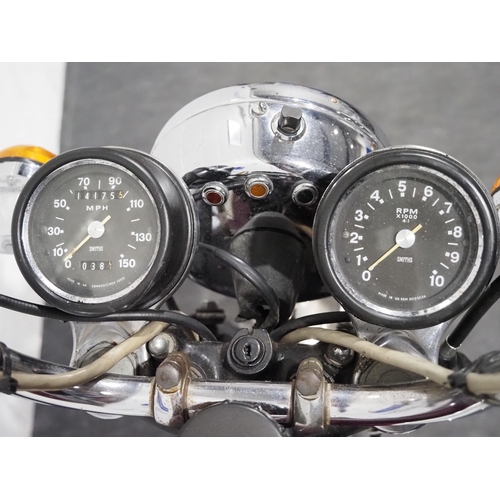846 - Triumph T150V motorcycle. 1972. 750cc.
Frame No-DG02140T150V
Engine No-DG02140T150V
Part of a privat... 