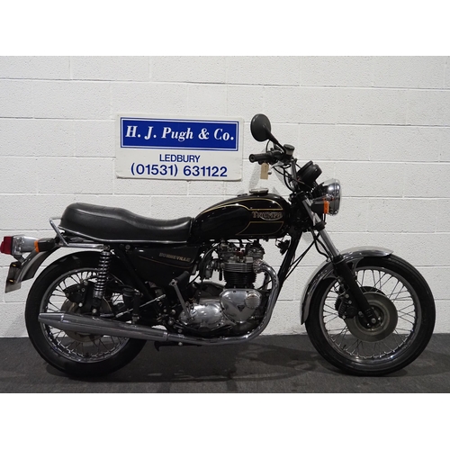 847 - Harris Triumph T140 motorcycle. 1987. 750cc.
Frame No-GN000690
Engine No-000690
Part of a private co... 