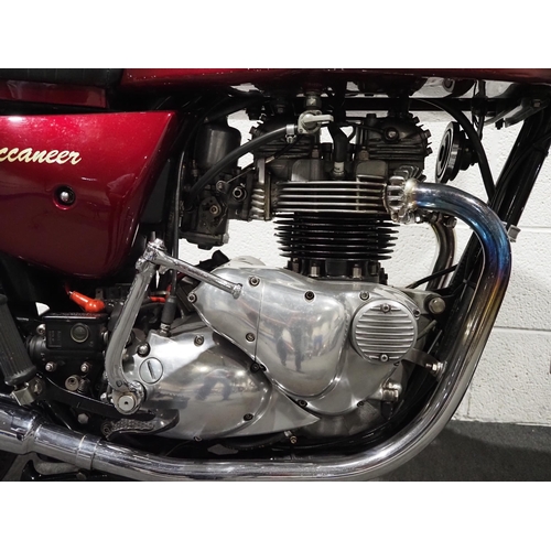 848 - Triumph T140 Buccaneer motorcycle. 1987. 750cc. 
Frame No-CDA29221
Engine No-CDA29221
Part of a priv... 