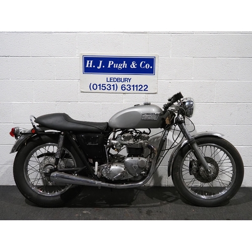 854 - Triumph T140 Bonneville Cafe Racer motorcycle. 1971. 744cc
Frame No. 07923
Engine No. T14TBEK61592
E... 