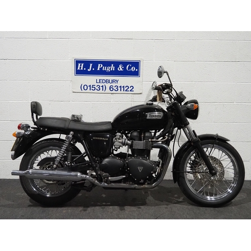 876 - Triumph Bonneville motorcycle. 2008. 865cc. 
Frame No. SMTTJ9107G8354075
Engine No. 349098
Runs and ... 