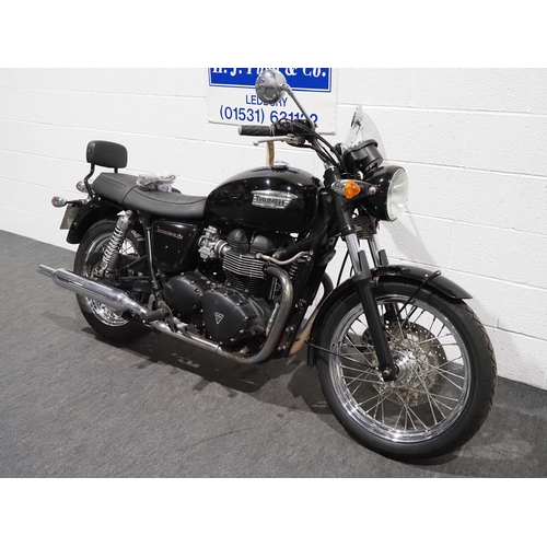 876 - Triumph Bonneville motorcycle. 2008. 865cc. 
Frame No. SMTTJ9107G8354075
Engine No. 349098
Runs and ... 