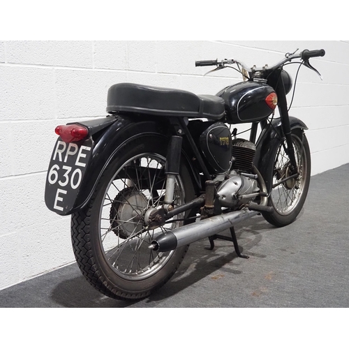904 - BSA Bantam motorcycle. 1967. 175cc. 
Frame No. D10 3238
Engine No. D10 3238
Engine turns over.
Reg. ... 