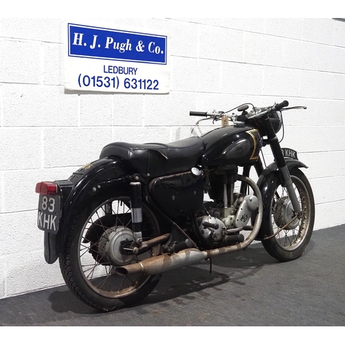 913 - AJS 350 16MS motorcycle. 1957. 350cc.
Frame No. A56145
Engine No. 57/16MS31945
Engine turns over, ro... 