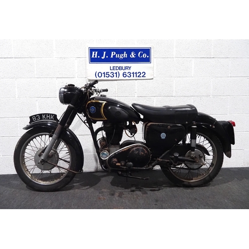 913 - AJS 350 16MS motorcycle. 1957. 350cc.
Frame No. A56145
Engine No. 57/16MS31945
Engine turns over, ro... 
