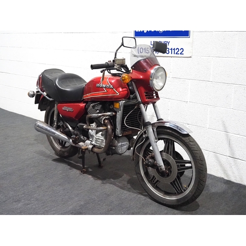 926 - Honda CX500 motorcycle. 1982. 498cc.
Frame No. PC012313263
Engine No. PC01E2313257.
Comes with histo... 