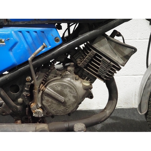 928 - Honda H100A motorcycle. 1983. 99cc. 
Frame No. HA01-5064644
Engine turns over. 
Reg. HDV 612Y. V5. K... 