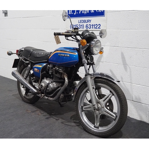 932 - Honda CB400A Hondamatic motorcycle. 1980. 395cc.
Frame No. CB400A2057839
Engine No. CB400AE2057835
R... 