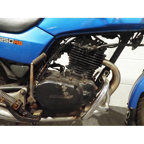 936 - Honda CB250RS motorcycle. 1980. 248cc.
Frame No. JHMMC02-2000926
Engine No. MC02E-2000933
Engine tur... 