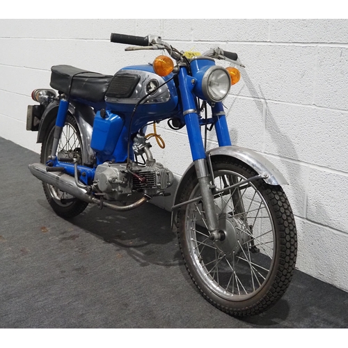 940 - Honda 50 sport motorcycle. 1979. 50cc.
Engine No. 102232
Engine needs attention. No compression.
Reg... 