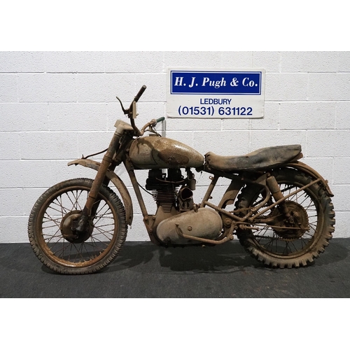957 - Royal Enfield 350 Bullet motorcycle. 
Barn find, no docs