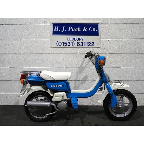 982 - Suzuki FZ50 moped. 1981. 49cc.
Engine turns over, fitted with new tyres, battery, piston rings, brak... 