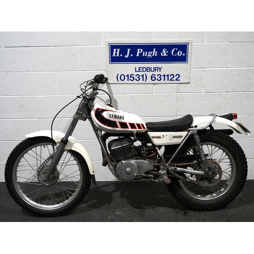 983 - Yamaha TY250 trials bike. 1977. 246cc.
Runs and rides. Crank seals have recently been replaced. Come... 