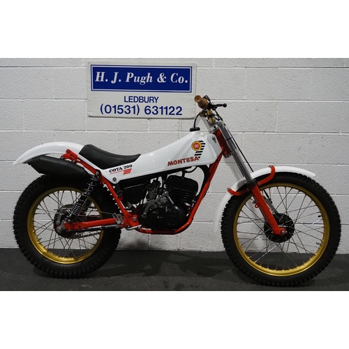 892 - Montessa Cota 200 motorcycle. 173cc. 1982.
Frame no. 29M02601
Engine no. 29M02601
This bike was last... 