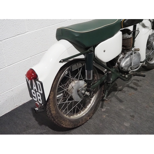 994 - Francis Barnett Falcon 81 motorcycle. 197cc. 1959
Frame No. AN86941W
Engine. 662B4781
Vendor states ... 
