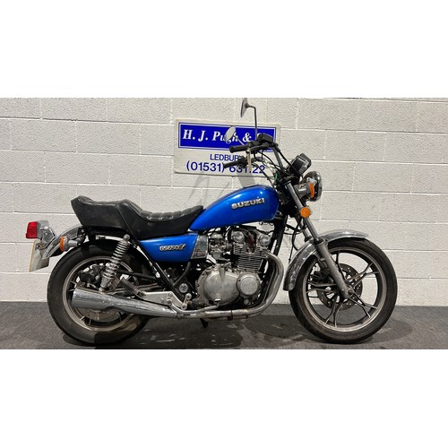 1008 - Suzuki GS 650 motorcycle. 1982. 673cc
Frame No- JS1GP71L8C2101429
Engine No- GS650G123271
Vendor sta... 