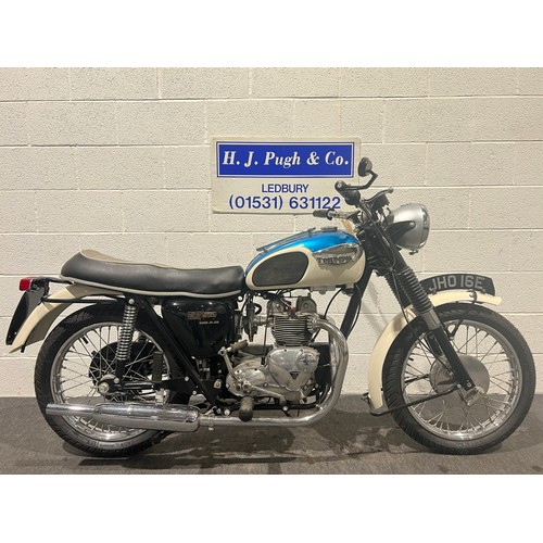 1016 - Triumph Tiger 100 motorcycle. 1967. 500cc. 
Matching numbers. 
Runs and rides, restored by previous ... 