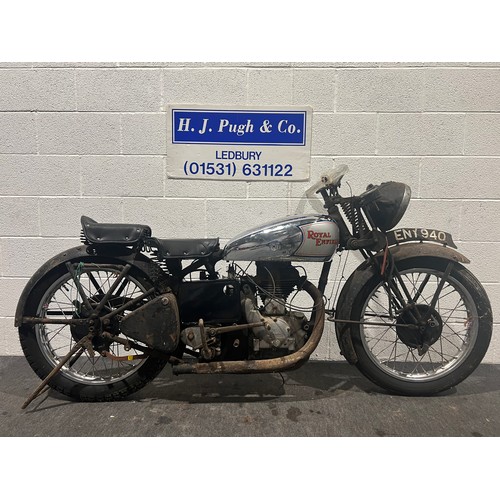 1028 - Royal Enfield 250 S2 motorcycle project. 1939. 248cc.
Frame No. 12602
Engine No. S2/4432
Un-finished... 