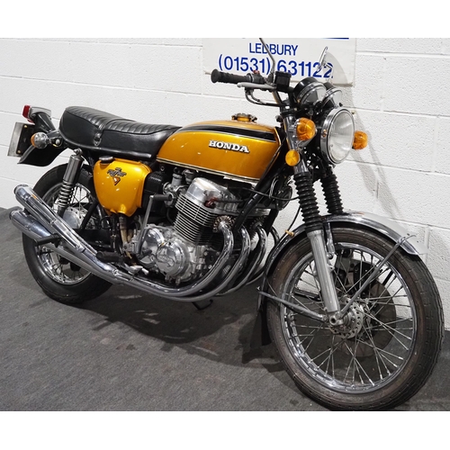 1015 - Honda 750 Four K2 motorcycle. 1972. 736cc.
Frame No. CB750.2050350
Engine No. CB750E.2058122
Runs an... 
