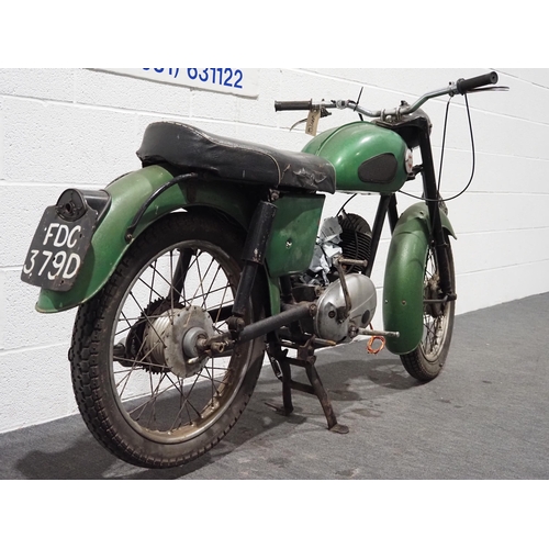 1023 - James Cadet motorcycle project. 1966. 125cc. 
Frame No. 1M16752
Engine turns over with compression. ... 