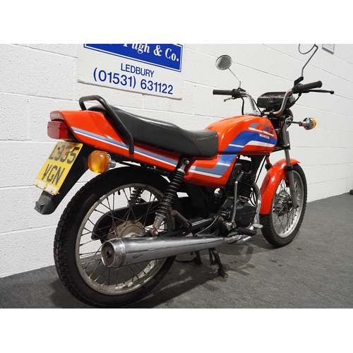 1024 - Honda CG125 motorcycle. 1994. 124cc. 
Frame No. JC181002131
Runs and rides.
Reg. L935 VGN. V5 and ke... 