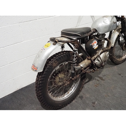 1026 - BSA C15T trials bike. 1961. 250cc. 
Frame No. C15S2462
Engine No. C15T339
Engine turns over with com... 