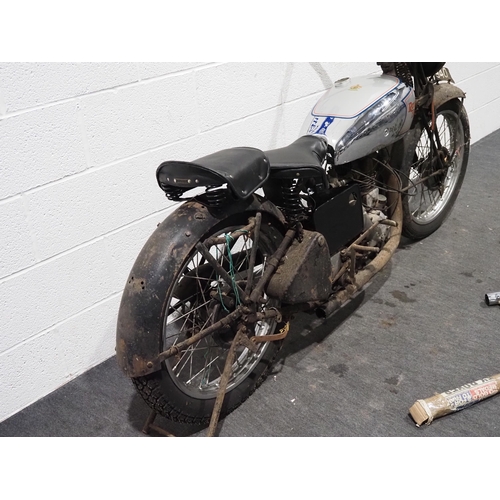 1028 - Royal Enfield 250 S2 motorcycle project. 1939. 248cc.
Frame No. 12602
Engine No. S2/4432
Un-finished... 