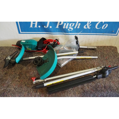 1012 - Bosch combi strimmer, hedgecutter and edger, 240v