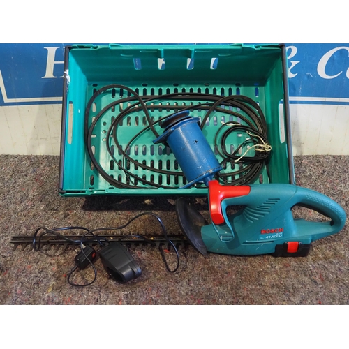 1033 - Bosch cordless hedgecutter, motor and drive belts