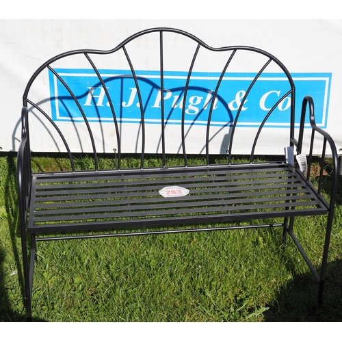 283 - Metal garden bench 40