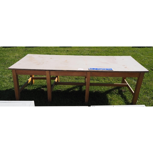 621 - Wooden work table 8 x 3ft