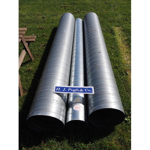 622 - Flue pipe - 3 lengths