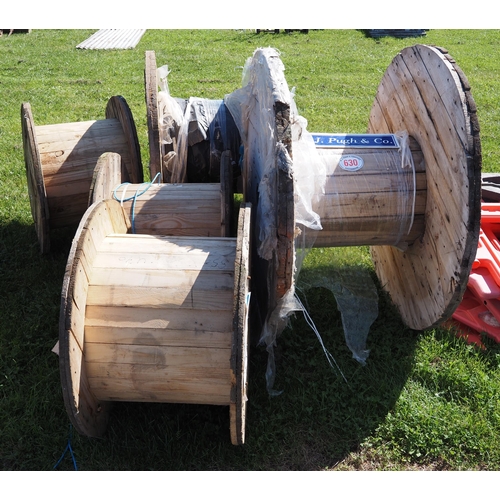 630 - Wooden cable reels - 5