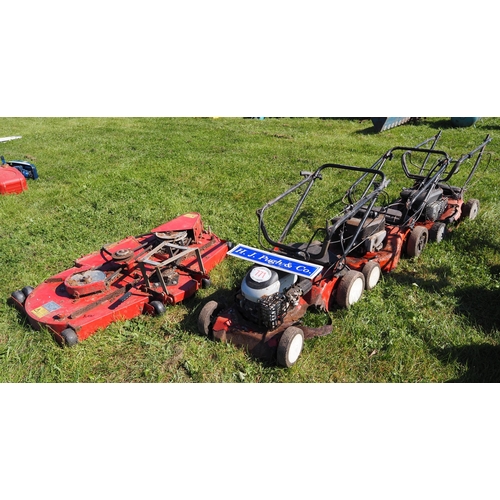 771 - Mowers - 3 + deck for ride on