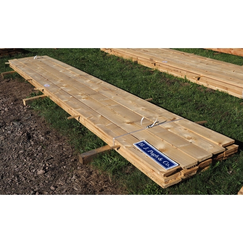 1261 - Softwood boards 4.8m x150x25 - 20