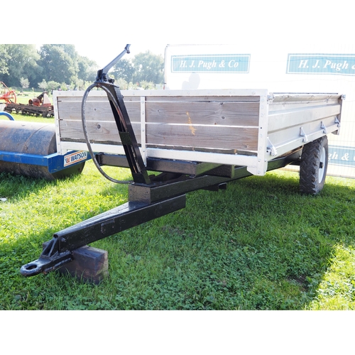 1653 - Single axle tipping trailer 10ft with alloy sides