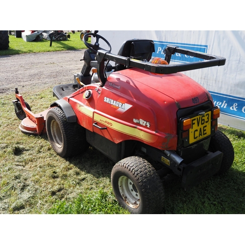 1700 - Shibaura CM374 Auto 4WD mower Reg. FV63 CAE. V5 and keys in office