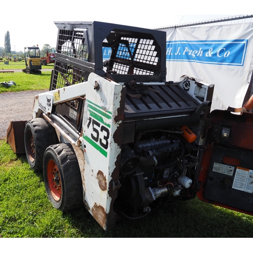 1745 - Bobcat 753 loader skid steer. Key in office