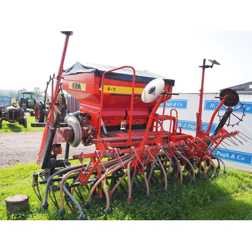 1766 - KRM RTI 400 Corn drill, coulters, stand. Control box and manuals in office