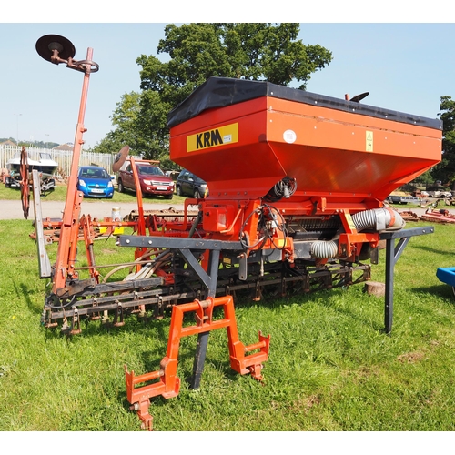 1766 - KRM RTI 400 Corn drill, coulters, stand. Control box and manuals in office