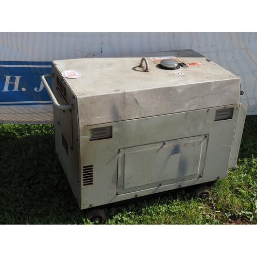 1798 - KDE5000T Silent diesel generator. Key in office. Has a new battery, needs charging