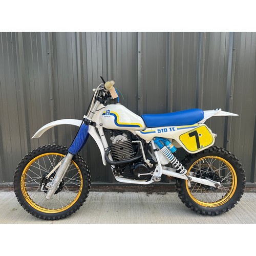 999 - Husqvarna 510 twin shock 4 stroke motocross bike, 1983.
Runs and rides, fully rebuilt from the groun... 