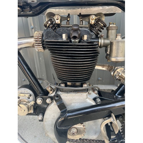 858 - Norton Model 18 motorcycle. 1925. 
Frame No. 15692
Engine No. 13321
Engine turns over with compressi... 
